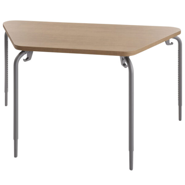 Adjustable Height Trapezoid Two-Student Desk, in French Pair