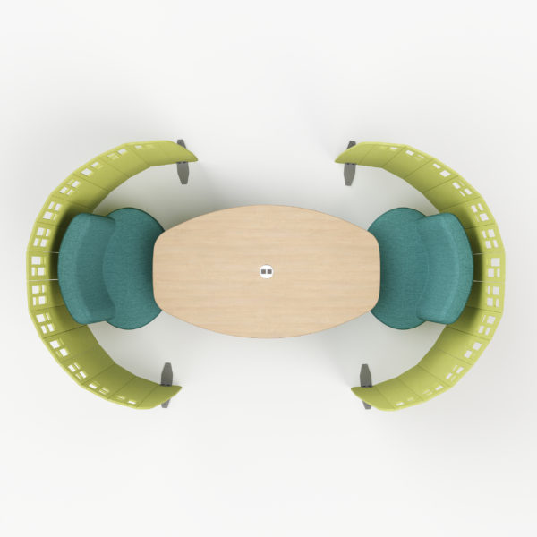 Flowform® Learn Lounge Curved Rectangle Table